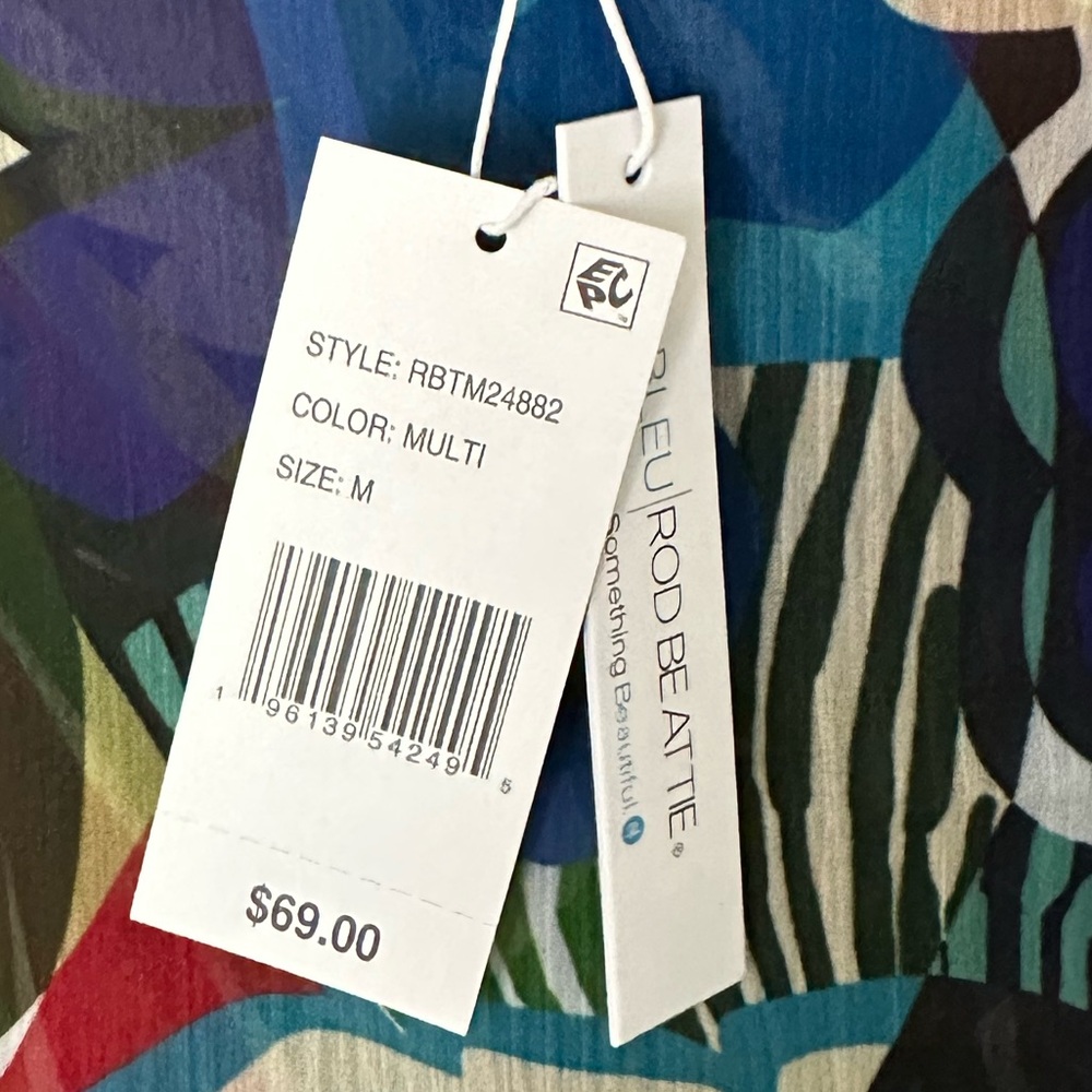 NWT ❤️ Bleu by Rod Beattie - Colorful Tropical Print Women's Sarong - Picture 3 of 4